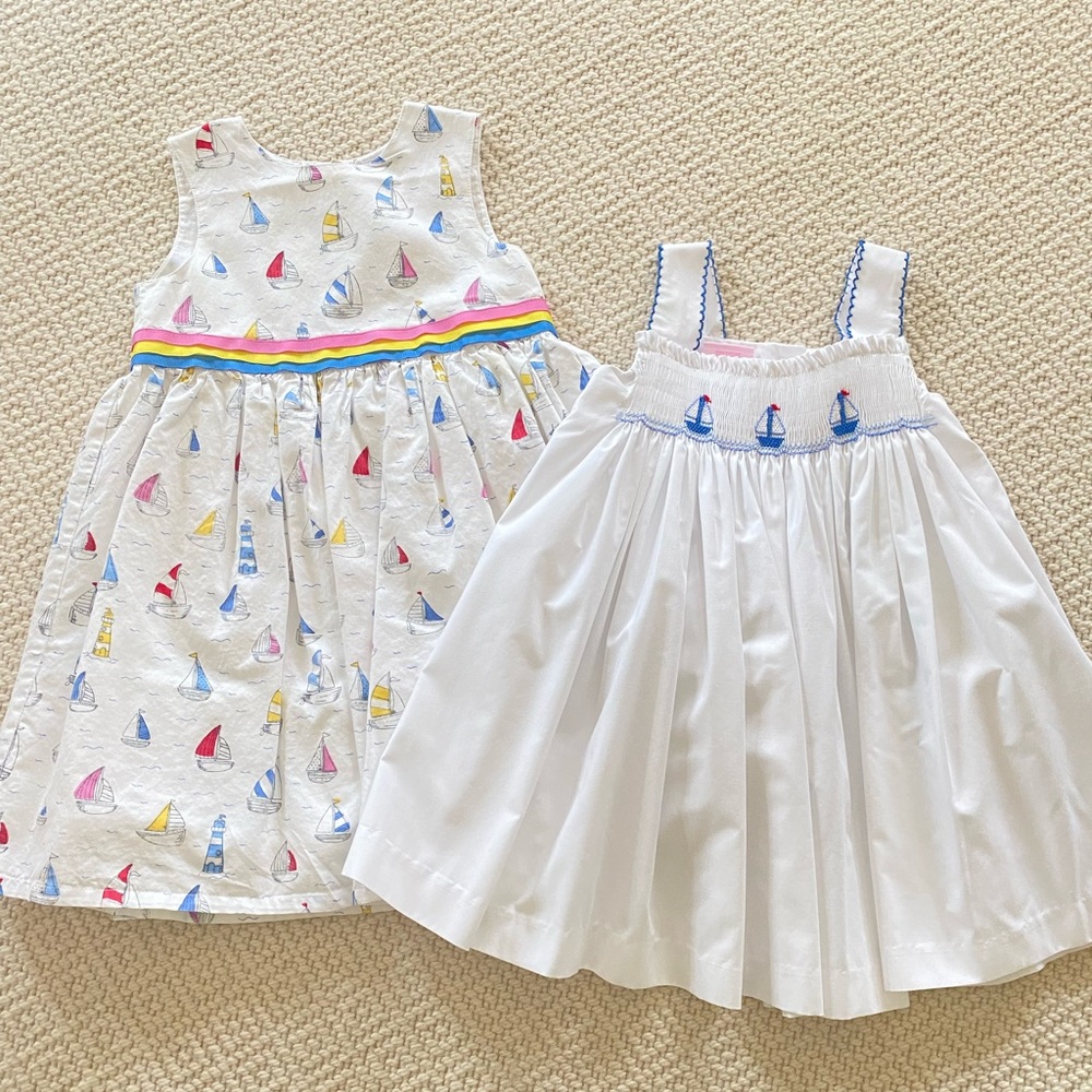 2 toddler sailboat dresses